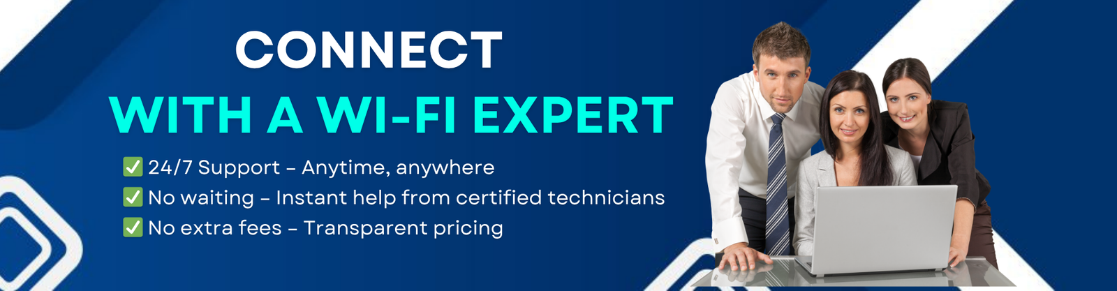 ✅ 247 Support – Anytime, anywhere ✅ No waiting – Instant help from certified technicians ✅ No extra fees – Transparent pricing